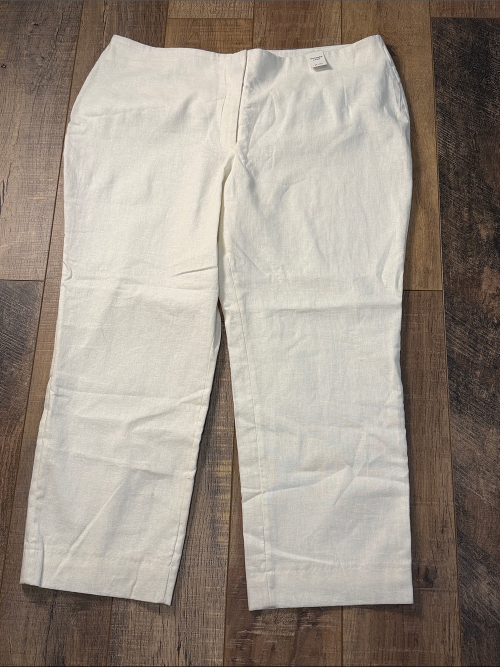 Abercrombie & Fitch Linen Cotton Blend Wide-Leg Trouser Pants Size 34 / 18R NWT